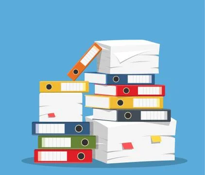 Stack of papers Stock Illustration