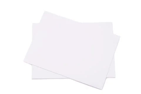 Stack of papers on white background Fotos Stock