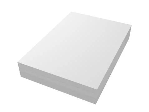 Stack of papers. White blank sheets isolated on white background for business Stock Illustration