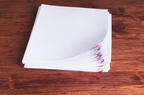 Stack of paperwork. Education or business concept Foto stock