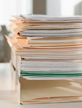 Stack of paperwork Stock Photos
