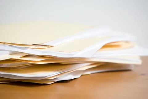 A stack of paperwork Stock Photos