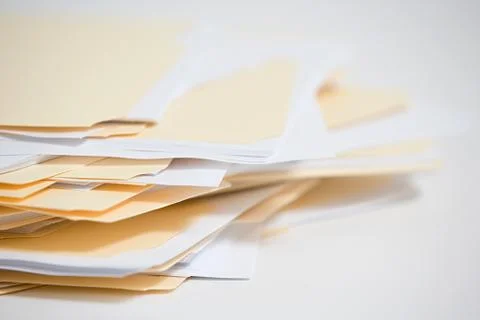 A stack of paperwork Stock Photos
