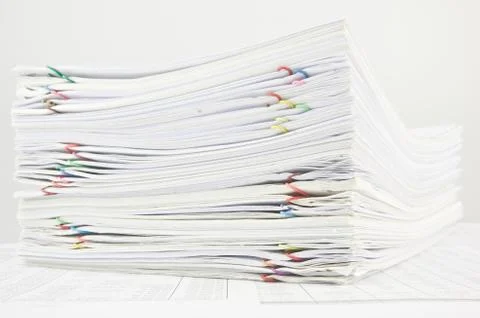 Stack paperwork of sales and receipt Foto stock
