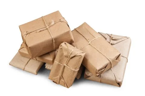 Stack parcel  in warehouse Stock Photos