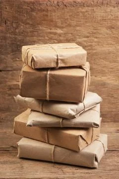Stack parcel  in warehouse Foto stock