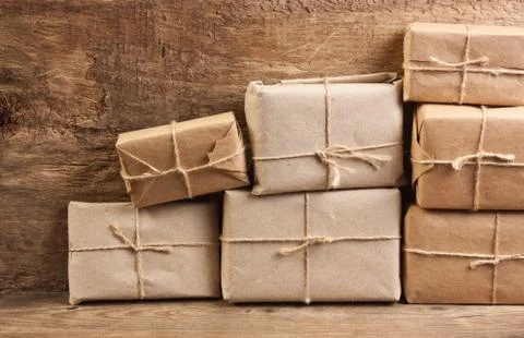 Stack parcel  in warehouse Foto stock