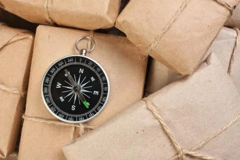 Stack parcel  in warehouse Foto stock