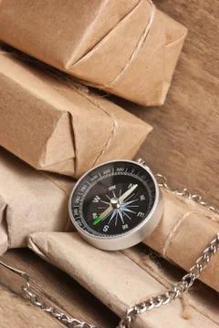 Stack parcel  in warehouse 스톡 사진