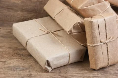 Stack parcel  in warehouse Foto stock