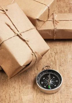 Stack parcel  in warehouse Stock Photos