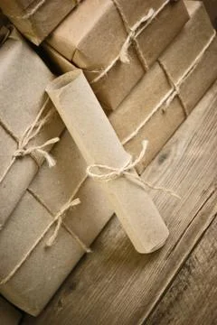 Stack parcel  in warehouse Stockfoto's