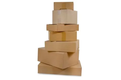 Stack of parcels Stock Photos