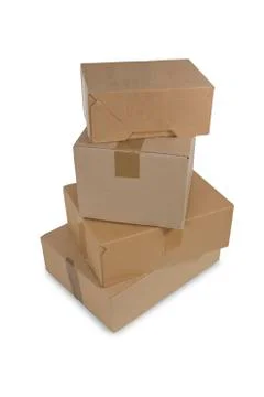 Stack of parcels Stock Photos