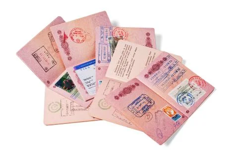 Stack of passports 스톡 사진