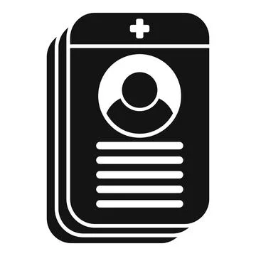 Stack of patient medical record icon showing personal data Stock Illustration
