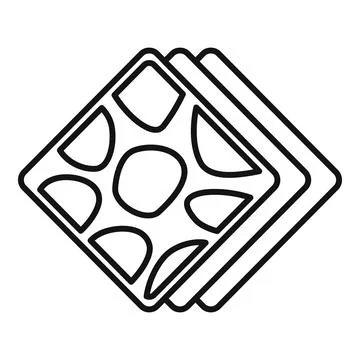 Stack of paving slabs icon representing construction and flooring Stock Illustration