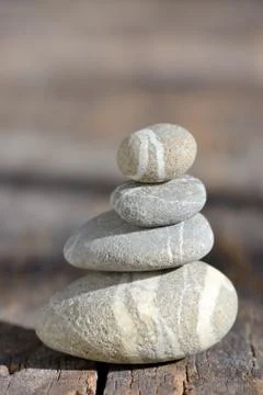 Stack of pebble stones Stock Photos