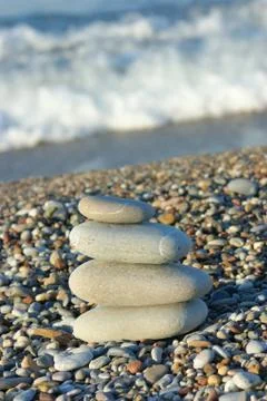 Stack of pebbles Foto stock
