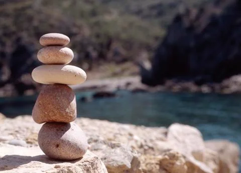 Stack of pebbles 스톡 사진