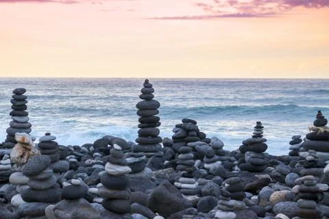 Stack of pebbles Stock Photos