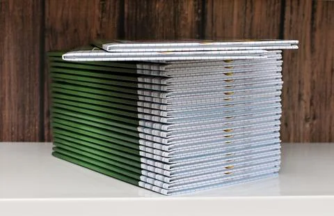 A stack of photo albums. Stock Photos