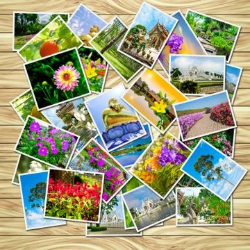 A stack of photographs Foto stock