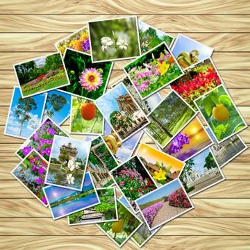 A stack of photographs Stock Photos
