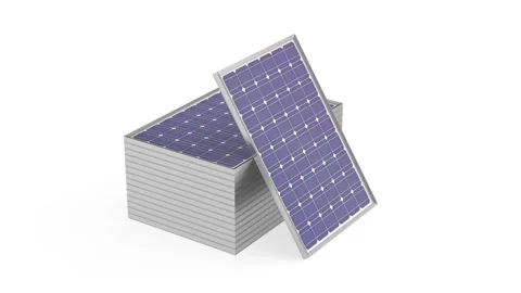 Stack of photovoltaic solar panels Stock Footage 315159923