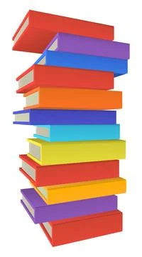 Stack Pile of Books Illustration Stock Illustration