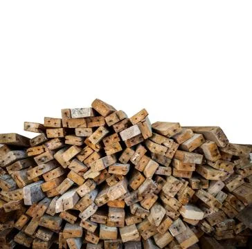 Stack of pile stack isolated on white Stock Photos