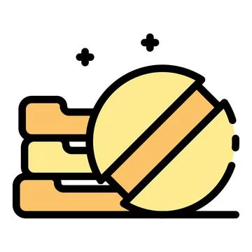 Stack of pills icon color outline vector イラスト素材