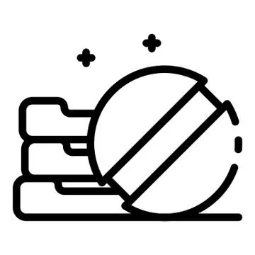 Stack of pills icon, outline style 스톡 일러스트
