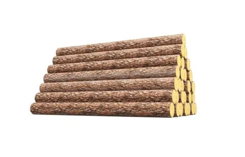 Stack of pine logs Stock Illustration