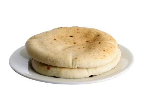 Stack of pita on a plate Stock Photos