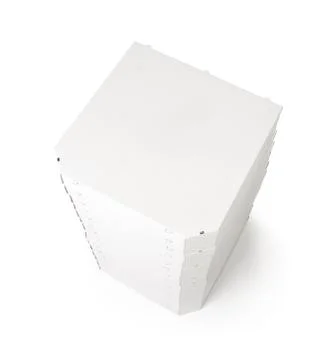 Stack of pizza boxes isolated on white background with copy space Stock Photos