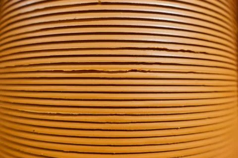 Stack of plastic garden pots, taken at close range Stock Photos