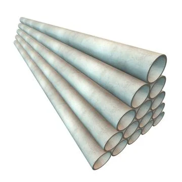 Stack of plastic pipes. Stock Illustration