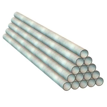 Stack of plastic pipes. Stock Illustration