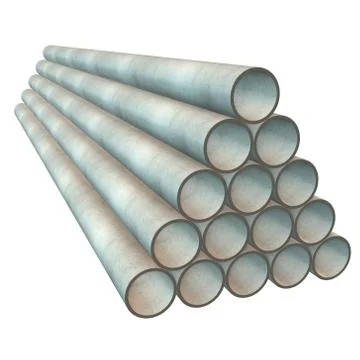 Stack of plastic pipes. Stock Illustration