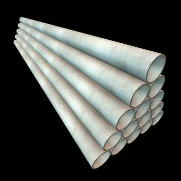 Stack of plastic pipes. Stock Illustration