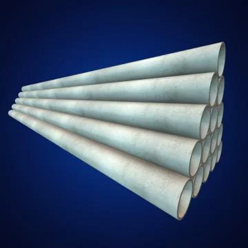 Stack of plastic pipes. Stock Illustration