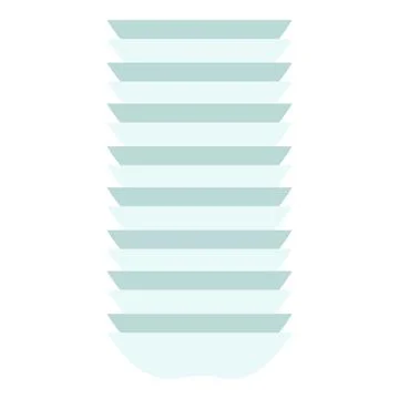Stack plate icon, flat style 库存插图