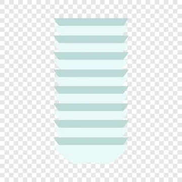 Stack plate icon, flat style Stock Illustration