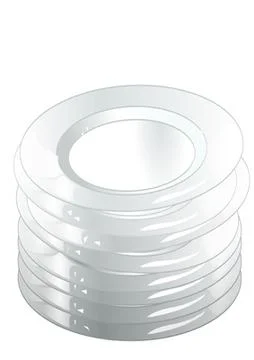 Stack plate Stock Illustration