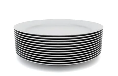 Stack of plates Stock Illustration