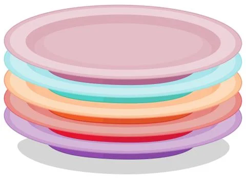 Stack of plates Illustrazione stock