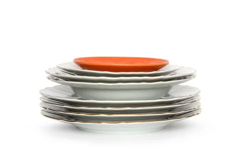 Stack of  plates Stock-Fotos