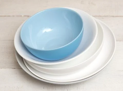 Stack of plates Stock Photos