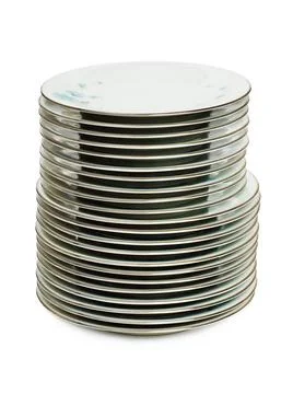 Stack of plates Stack of plates isolated on white background Copyright: xZ... Stock Photos